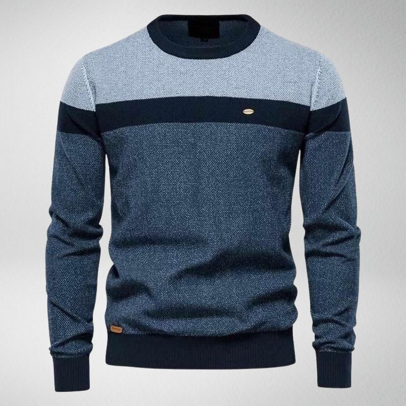 Bequemer Herrenpullover mit Farbblock-Design