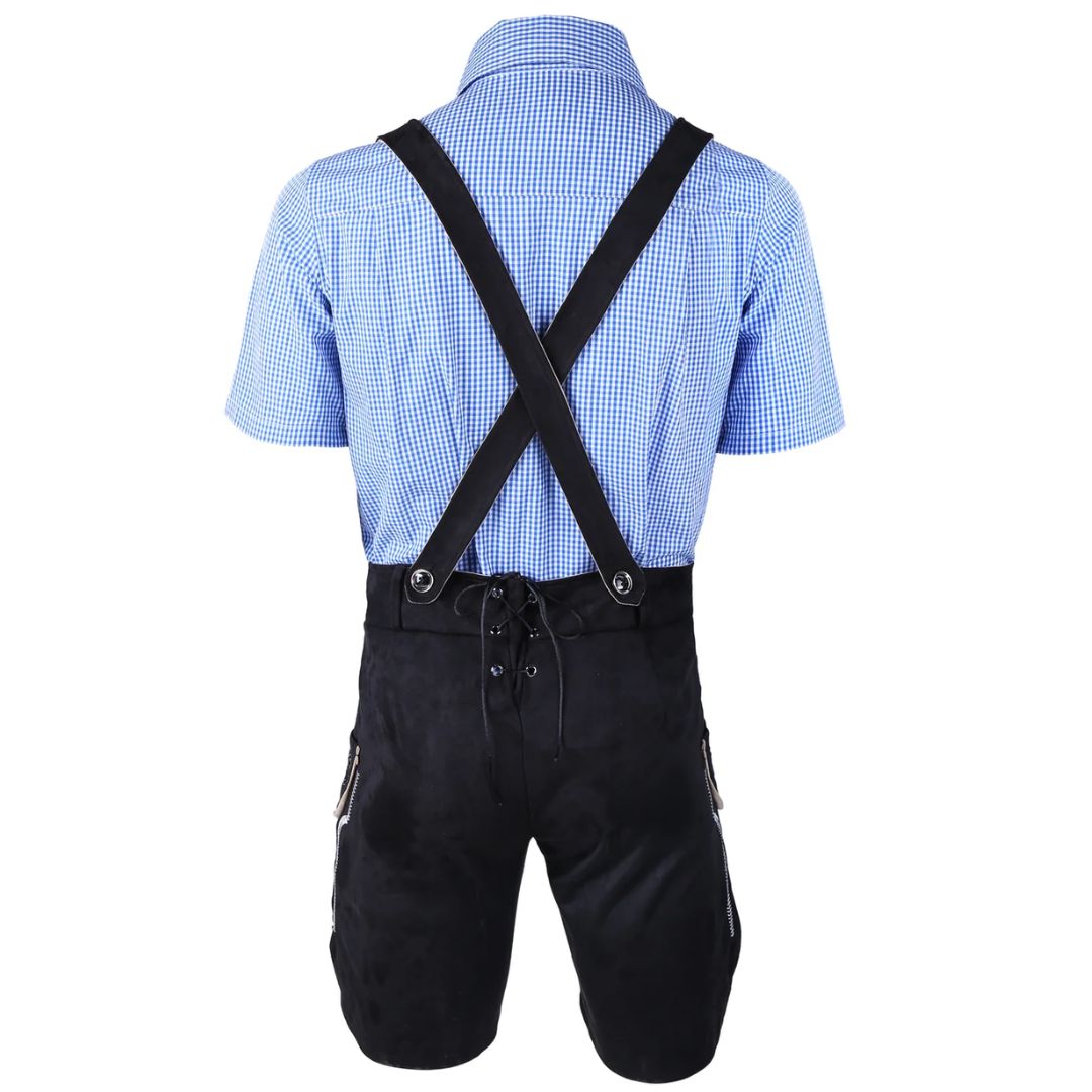 Traditionelles Herren-Lederhosen-Outfit mit Hosenträgern – ideal fürs Oktoberfest