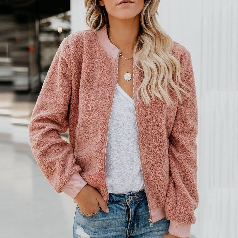 Damen Fleecejacke mit Reißverschluss für Alltag und Freizeit