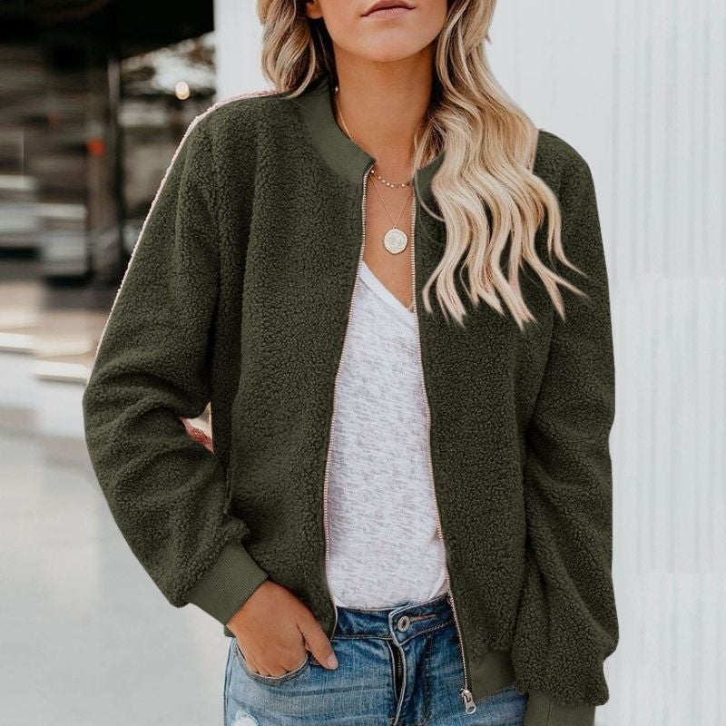 Damen Fleecejacke mit Reißverschluss für Alltag und Freizeit
