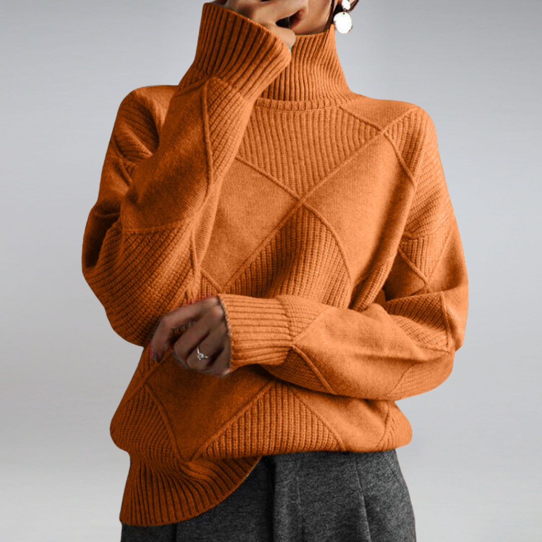 Rollkragenpullover Damen Oversize Strick