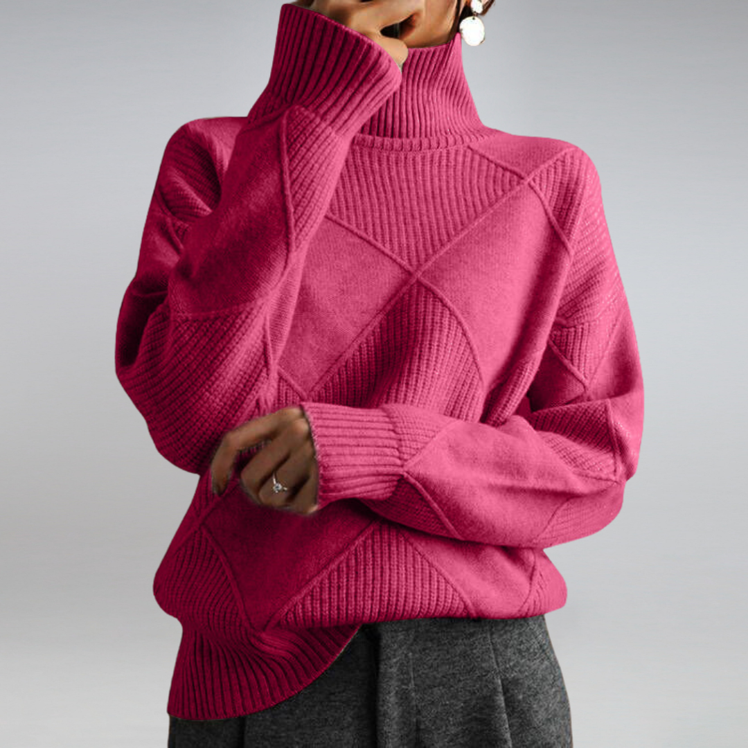 Rollkragenpullover Damen Oversize Strick