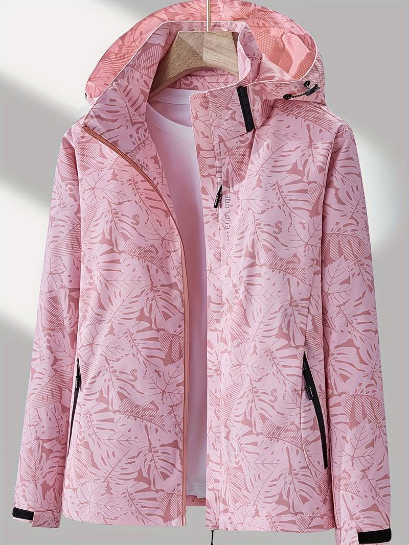 Wasser- und winddichte Damen Outdoorjacke mit Kapuze