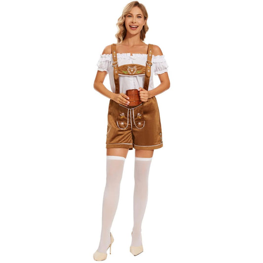 Traditionelle Damen-Lederhose im Trachtenstil – ideal für das Oktoberfest