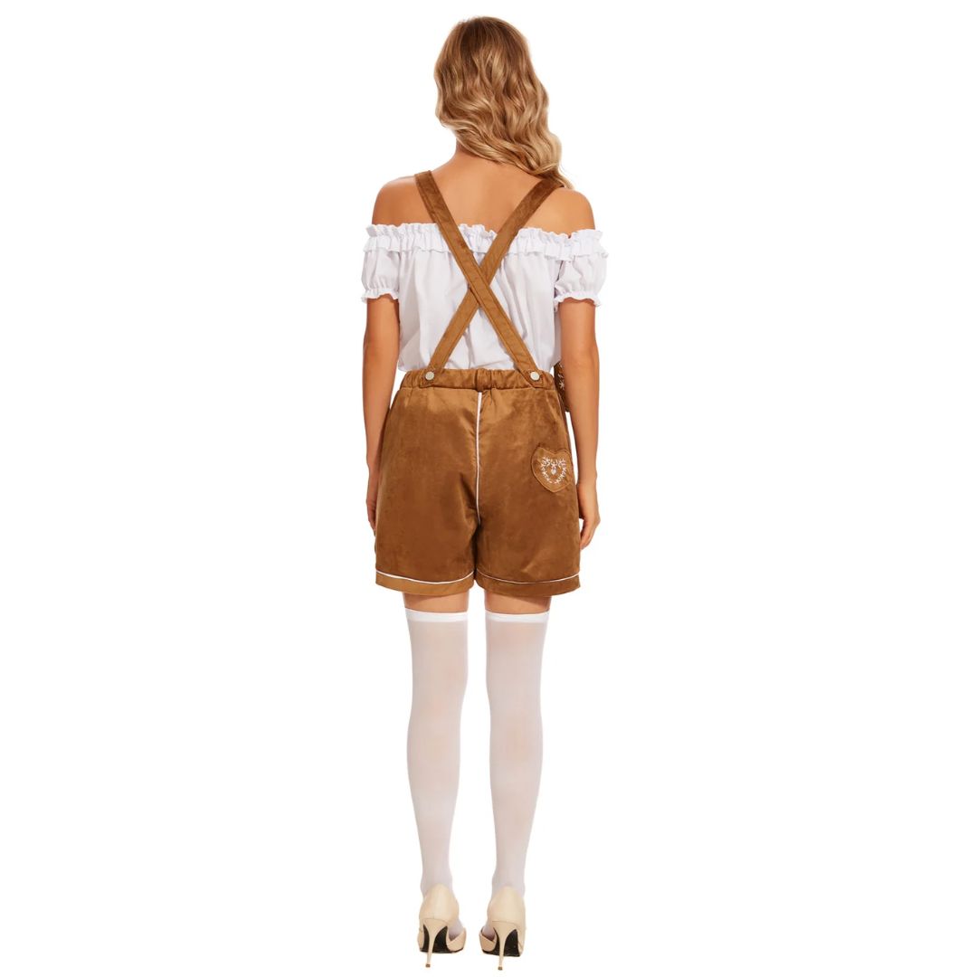 Traditionelle Damen-Lederhose im Trachtenstil – ideal für das Oktoberfest