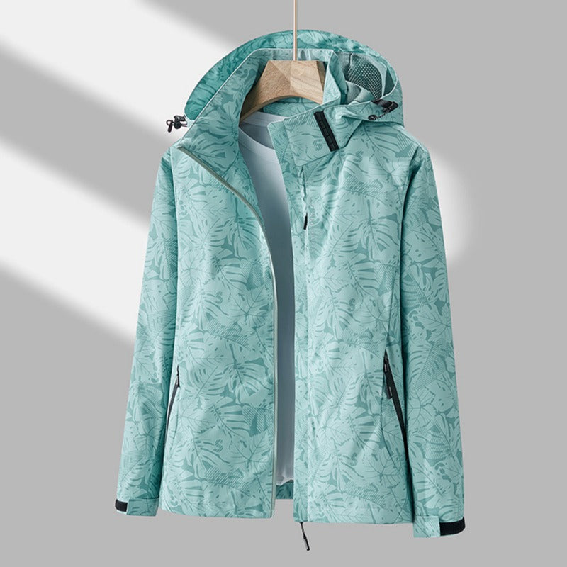Wasser- und winddichte Damen Outdoorjacke mit Kapuze