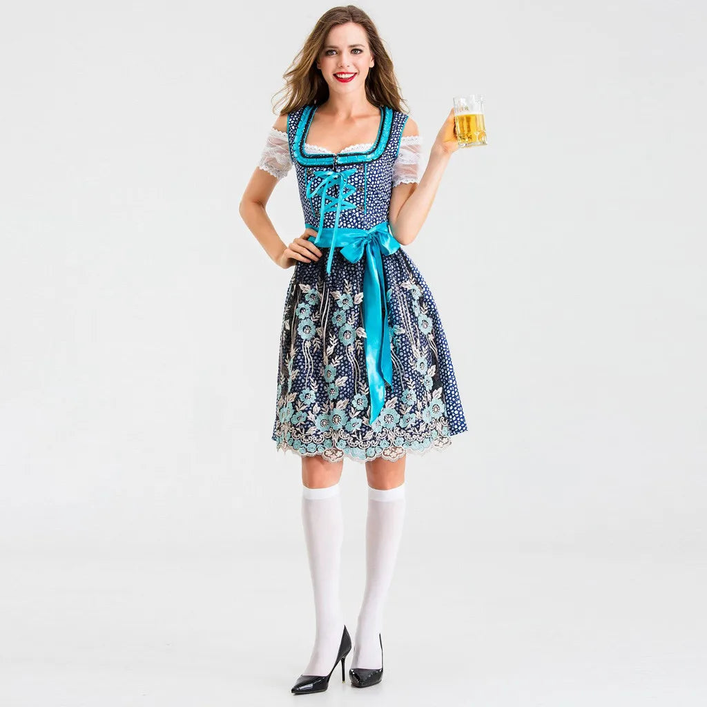 Elegantes Damen Dirndl mit floraler Stickerei – Festlich fürs Oktoberfest