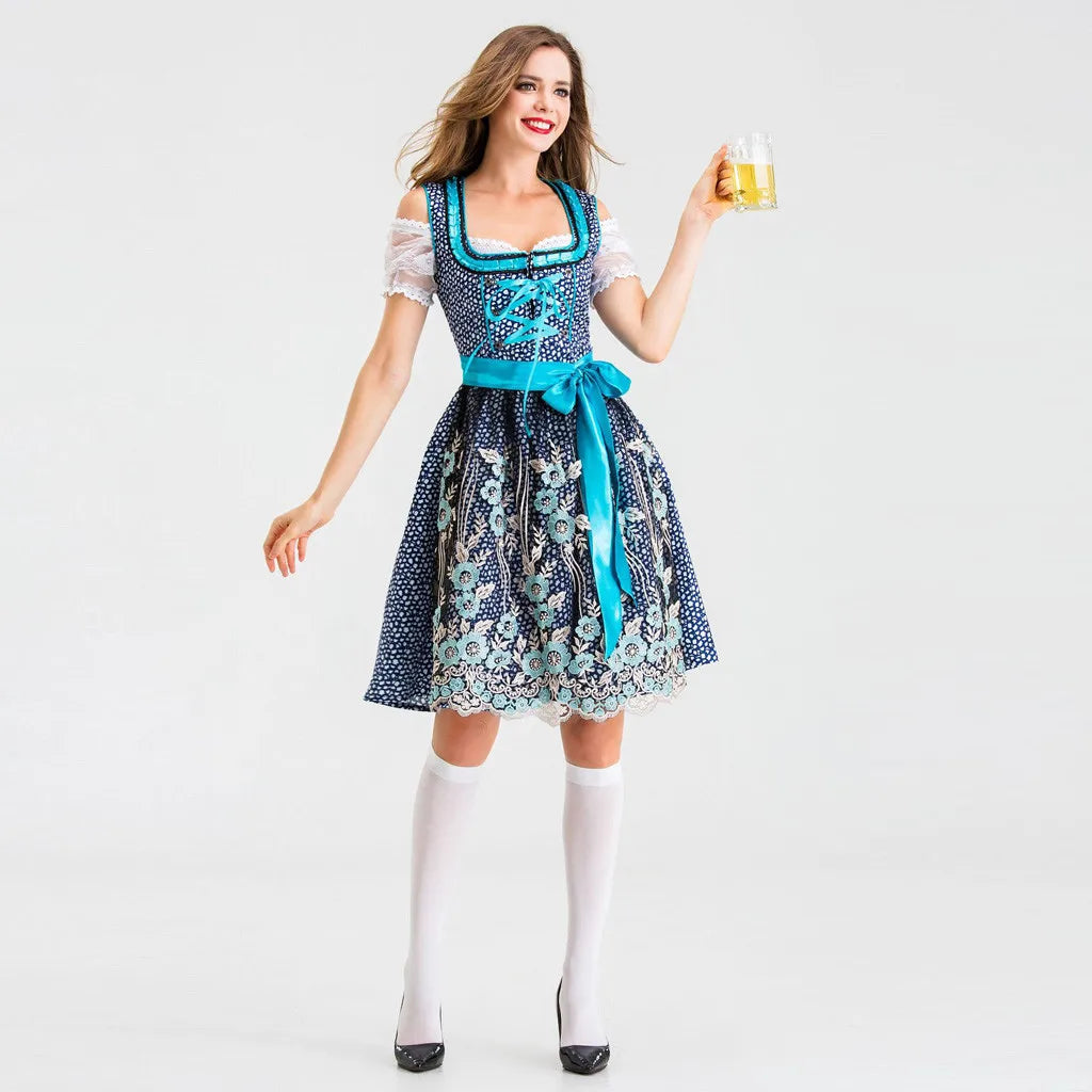 Elegantes Damen Dirndl mit floraler Stickerei – Festlich fürs Oktoberfest