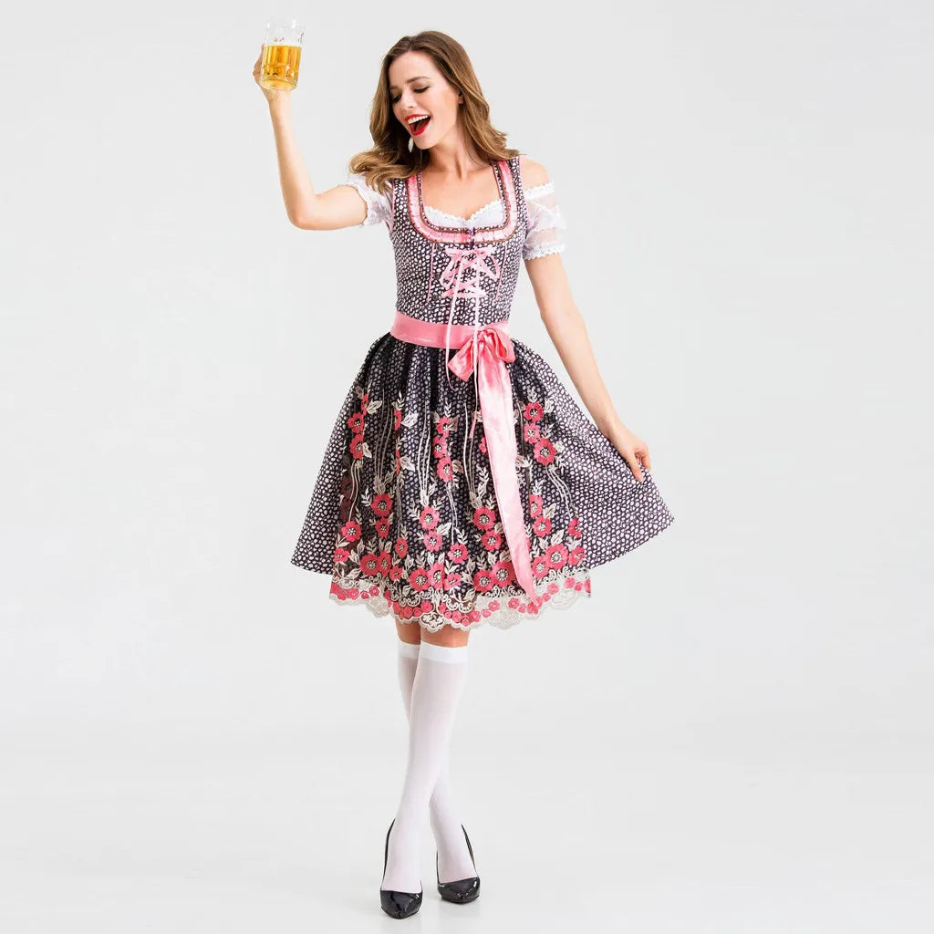Elegantes Damen Dirndl mit floraler Stickerei – Festlich fürs Oktoberfest