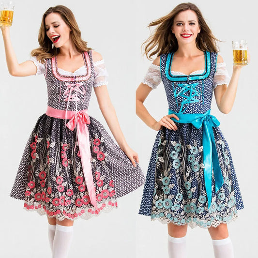 Elegantes Damen Dirndl mit floraler Stickerei – Festlich fürs Oktoberfest