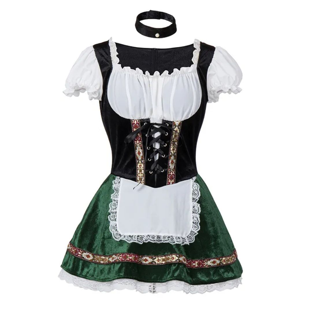 Farbenfrohes Dirndl im traditionellen Oktoberfest-Stil