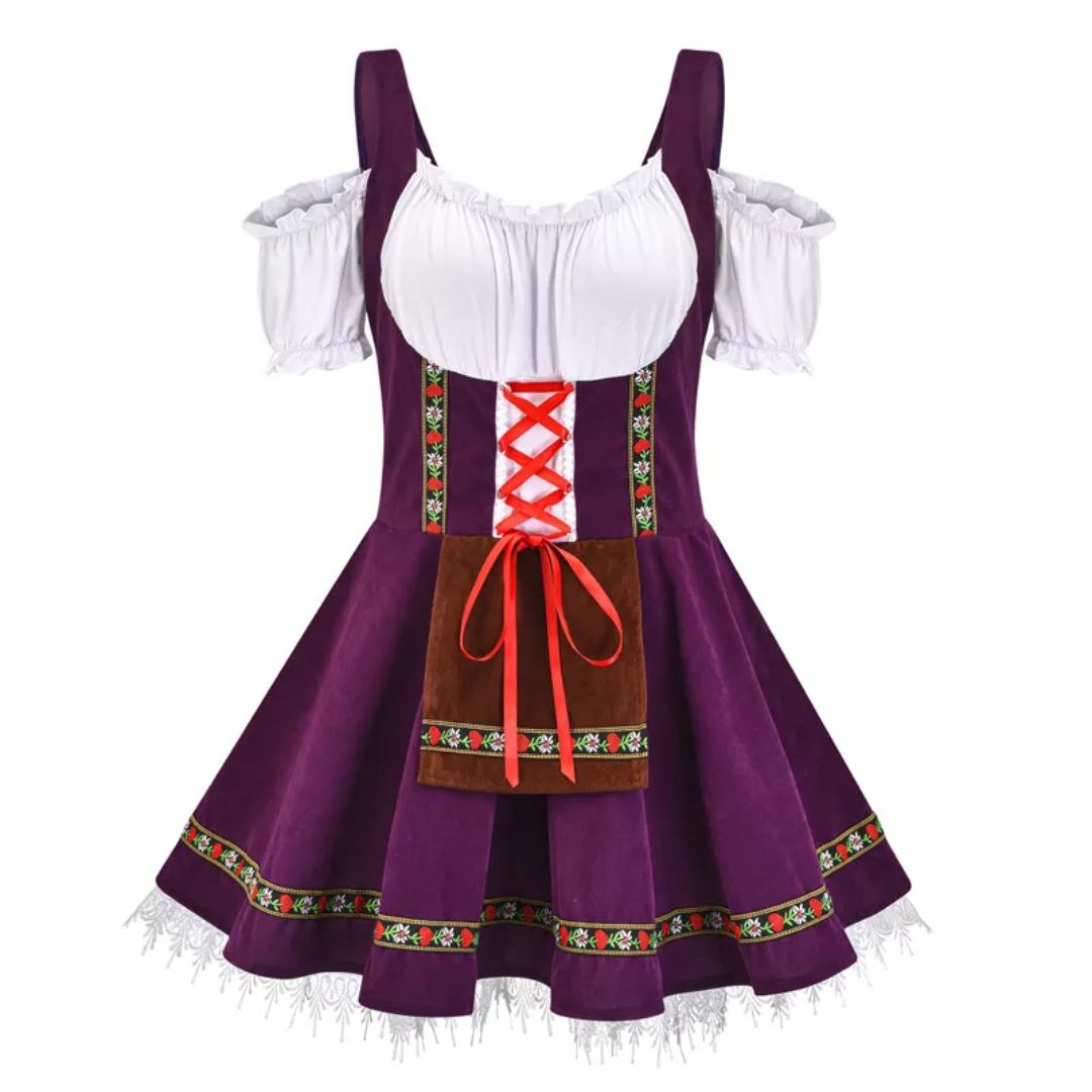 Farbenfrohes Dirndl im traditionellen Oktoberfest-Stil