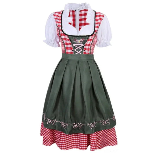 Traditionelles Dirndl mit Schürze für Damen – Perfekt für das Oktoberfest