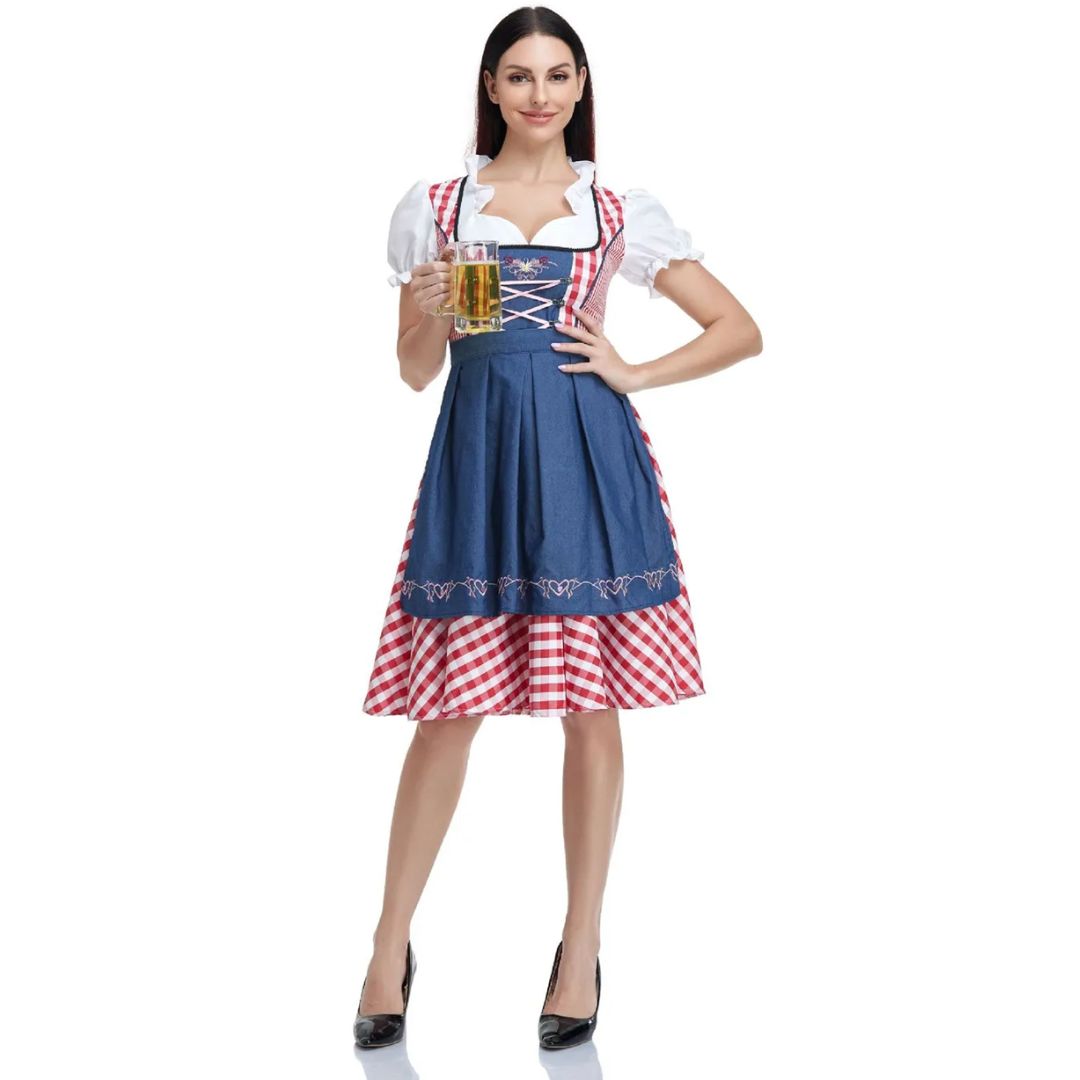 Klassisches Dirndlkleid mit Schürze – perfekt fürs Oktoberfest