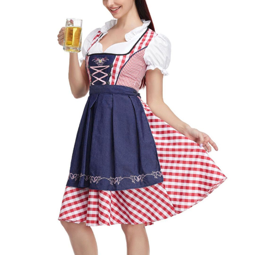 Klassisches Dirndlkleid mit Schürze – perfekt fürs Oktoberfest