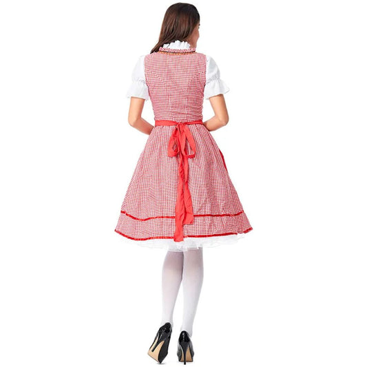 Dirndlkleid im roten Karodesign – perfekt fürs Oktoberfest