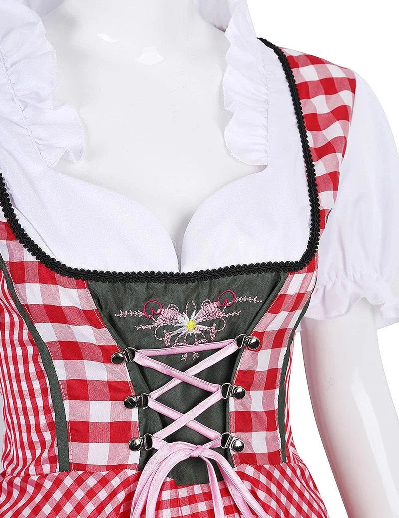 Traditionelles Dirndl mit Schürze für Damen – Perfekt für das Oktoberfest