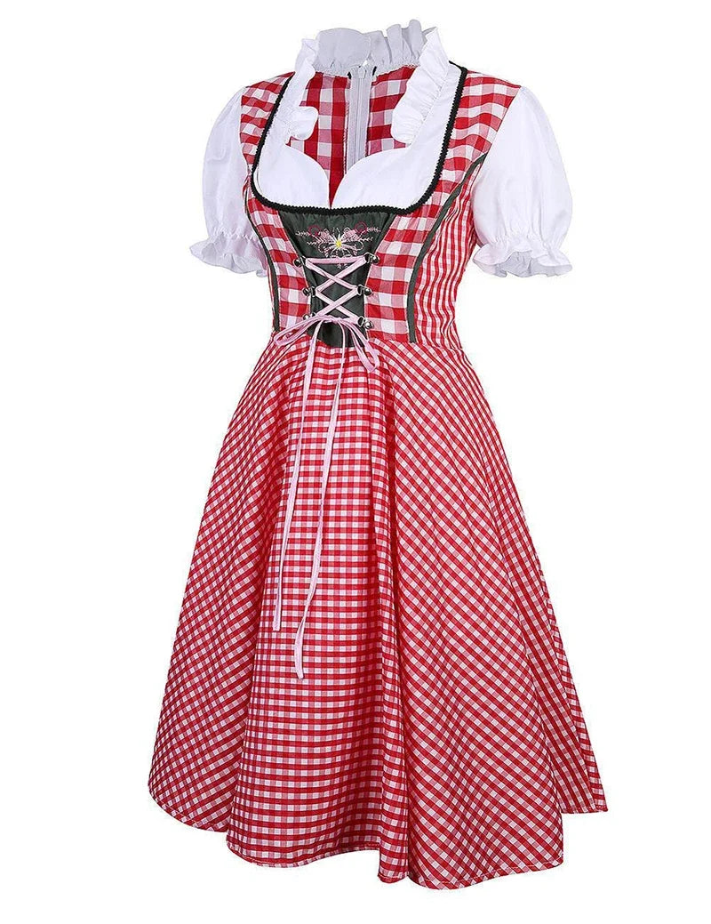 Traditionelles Dirndl mit Schürze für Damen – Perfekt für das Oktoberfest