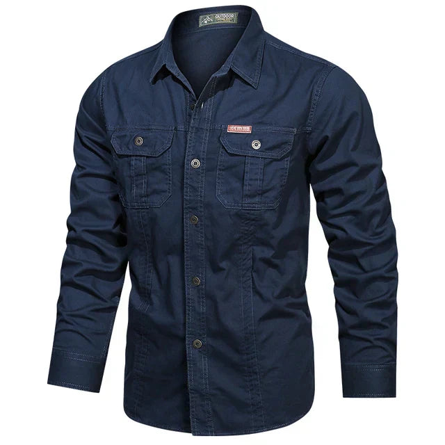 Herren Outdoor Cargoshirt mit Brusttaschen und Knöpfen