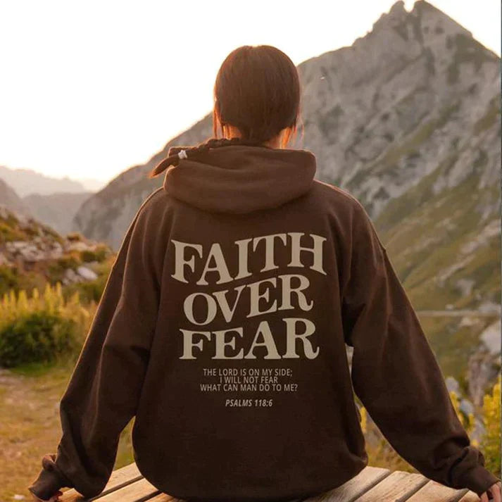 Unisex Hoodie mit Glaubensbotschaft Rückenprint
