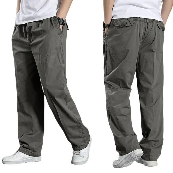 Herren Cargohose mit elastischem Bund und geradem Bein