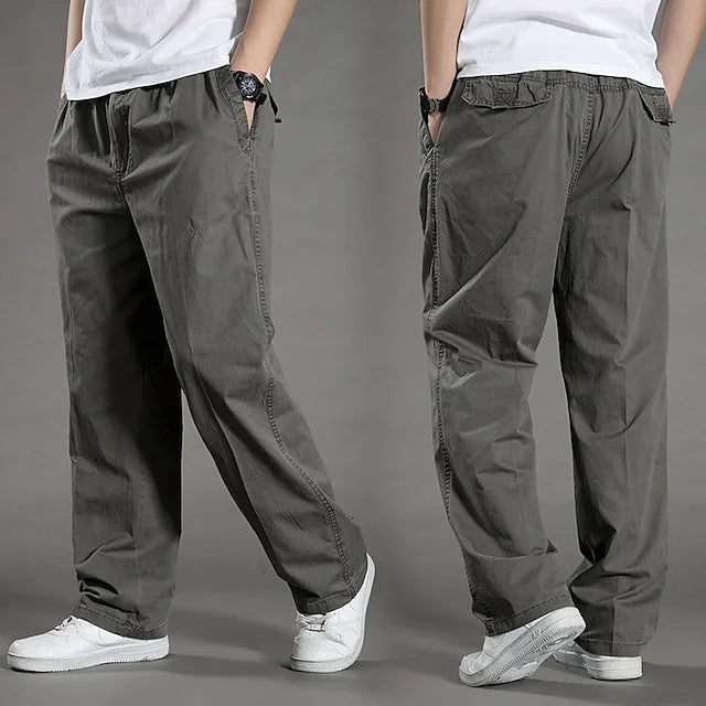 Herren Cargohose mit elastischem Bund und geradem Bein
