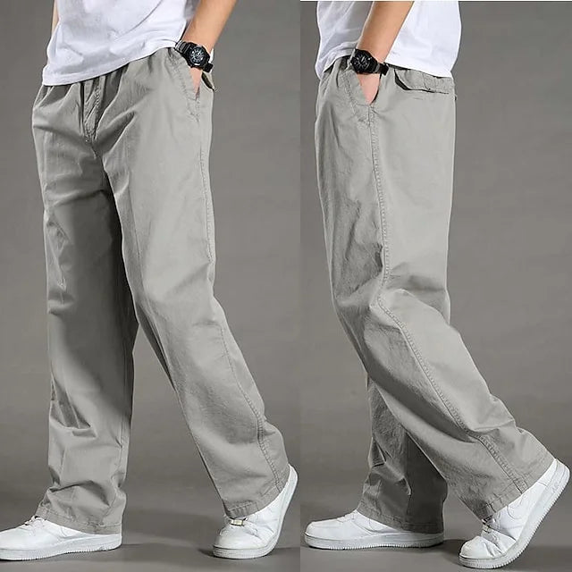 Herren Cargohose mit elastischem Bund und geradem Bein