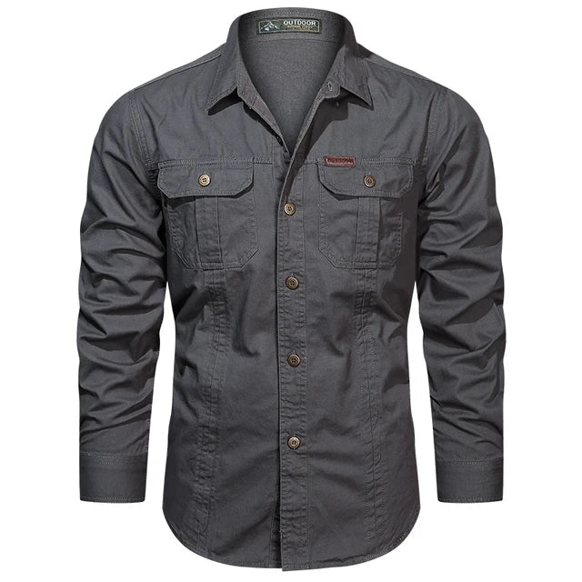 Herren Outdoor Cargoshirt mit Brusttaschen und Knöpfen