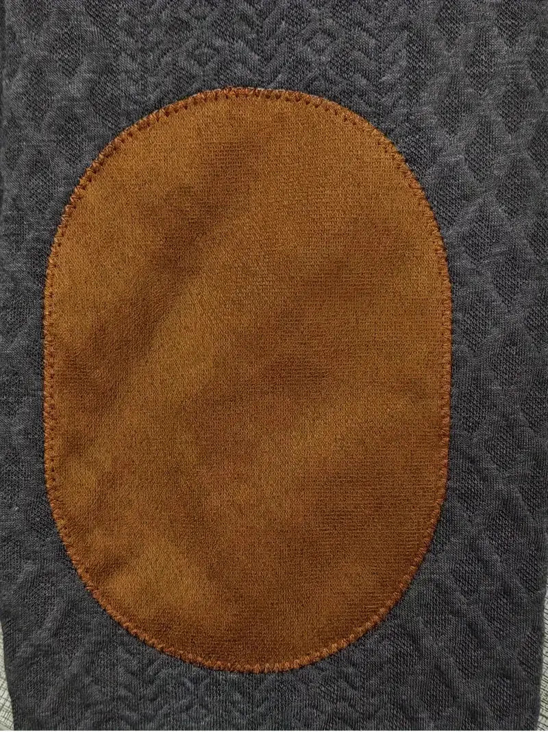 Outdoor-Strickpullover mit Patches für Herren