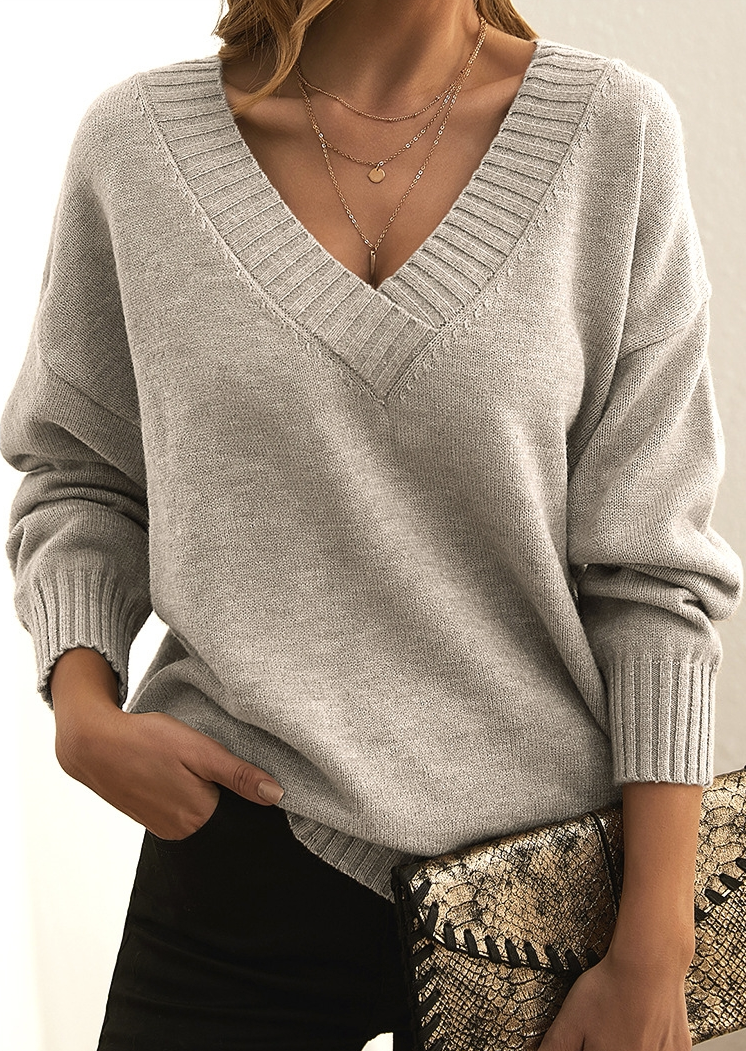 Kaschmirpullover Damen V-Ausschnitt