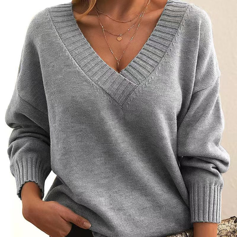 Kaschmirpullover Damen V-Ausschnitt
