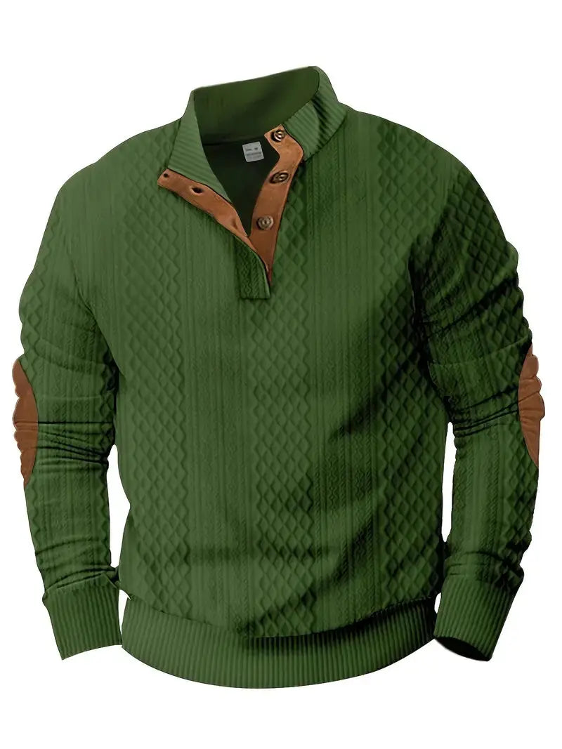 Outdoor-Strickpullover mit Patches für Herren