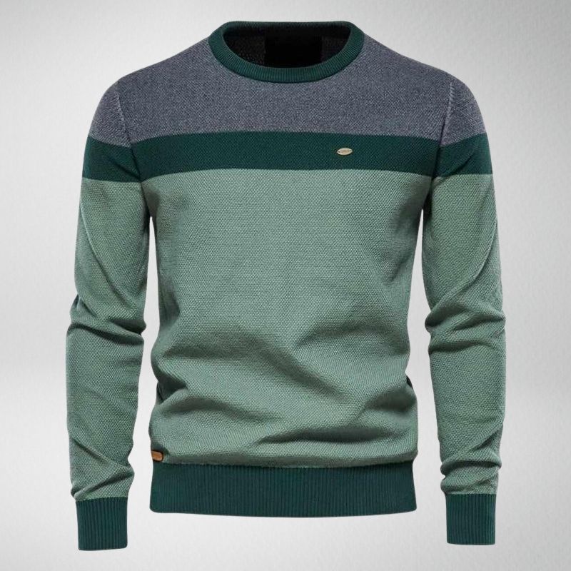 Bequemer Herrenpullover mit Farbblock-Design