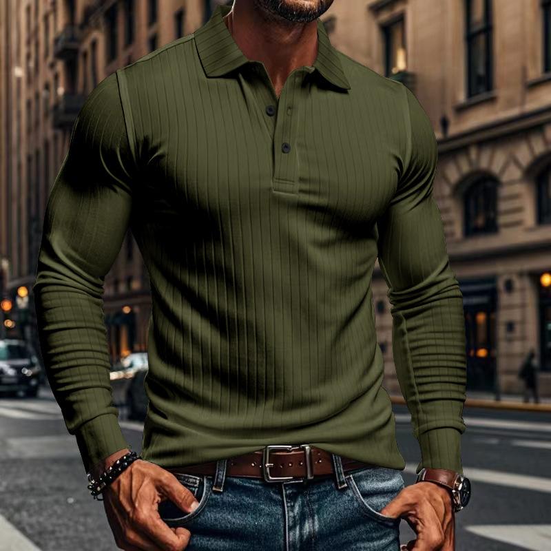 Herren Langarm Poloshirt mit Stretch-Komfort