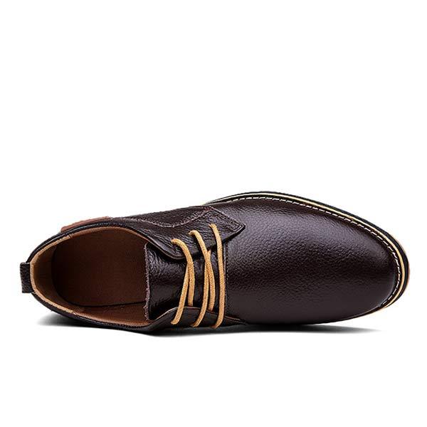 Herren Leder-Schnürschuhe im Business-Casual-Stil