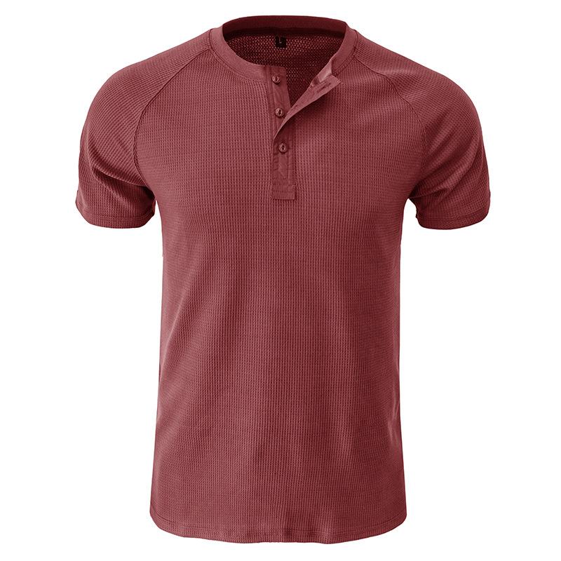 Herren Henleyshirt im Tough-Guy-Stil mit kurzen Ärmeln