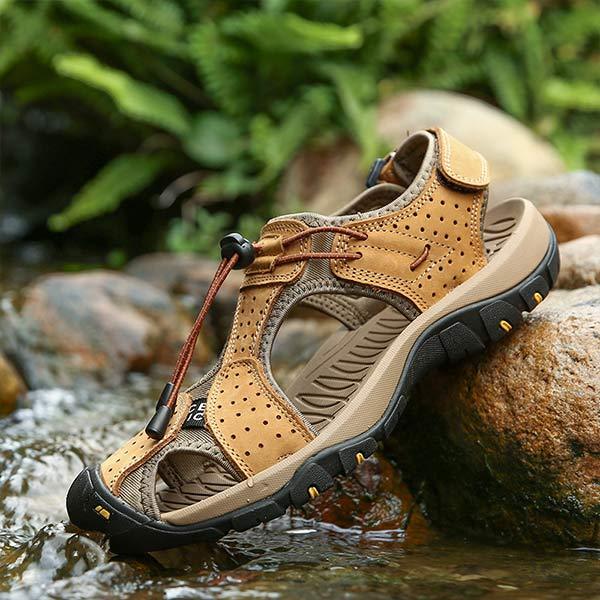 Outdoor Herren-Sandalen mit Zehenschutz und rutschfester Sohle