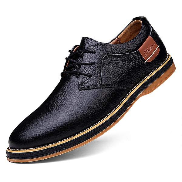 Herren Leder-Schnürschuhe im Business-Casual-Stil