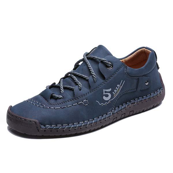 Herren Freizeit-Ledersneaker mit rutschfester Sohle