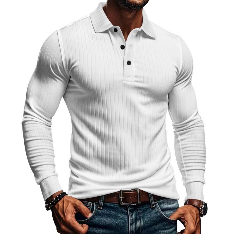 Herren Langarm Poloshirt mit Stretch-Komfort
