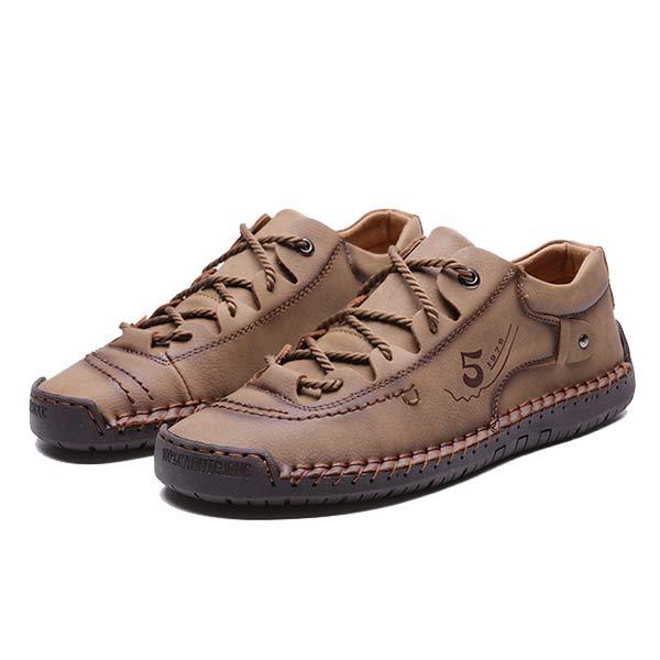 Herren Freizeit-Ledersneaker mit rutschfester Sohle