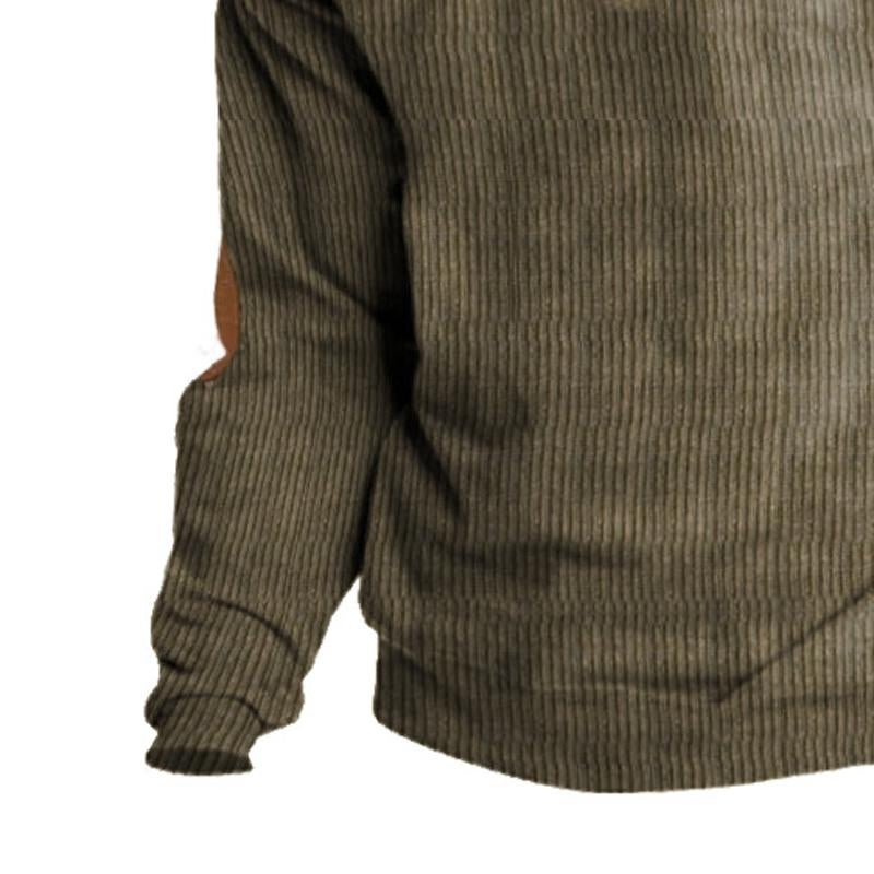 Herren Sweatshirt mit Stehkragen und langen Ärmeln für Outdoor-Aktivitäten