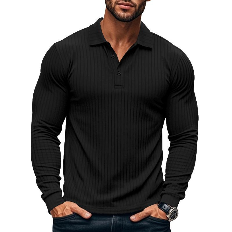 Herren Langarm Poloshirt mit Stretch-Komfort