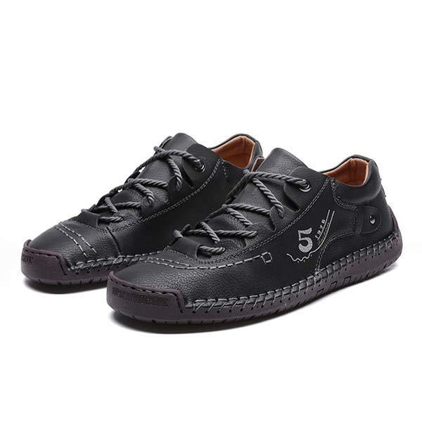 Herren Freizeit-Ledersneaker mit rutschfester Sohle
