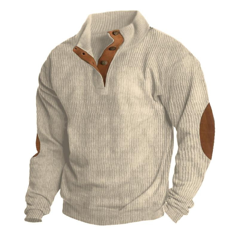 Herren Sweatshirt mit Stehkragen und langen Ärmeln für Outdoor-Aktivitäten