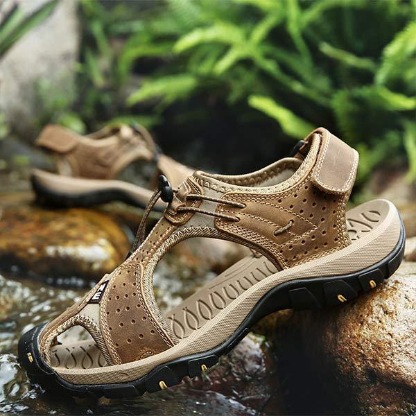 Outdoor Herren-Sandalen mit Zehenschutz und rutschfester Sohle