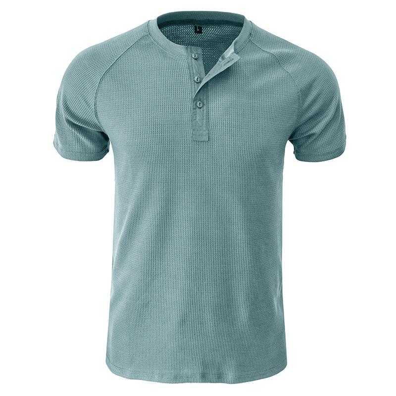 Herren Henleyshirt im Tough-Guy-Stil mit kurzen Ärmeln