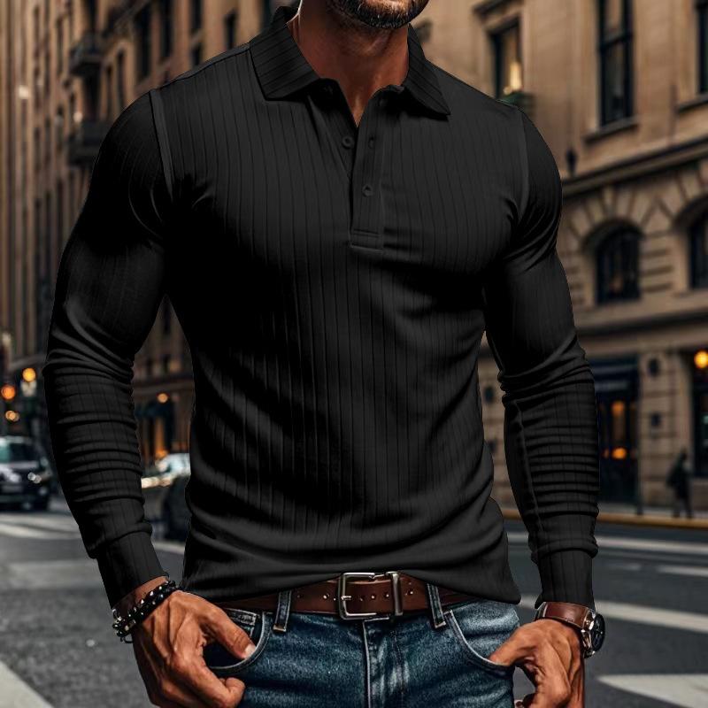 Herren Langarm Poloshirt mit Stretch-Komfort