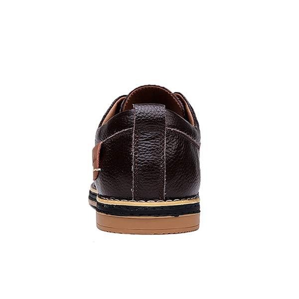 Herren Leder-Schnürschuhe im Business-Casual-Stil