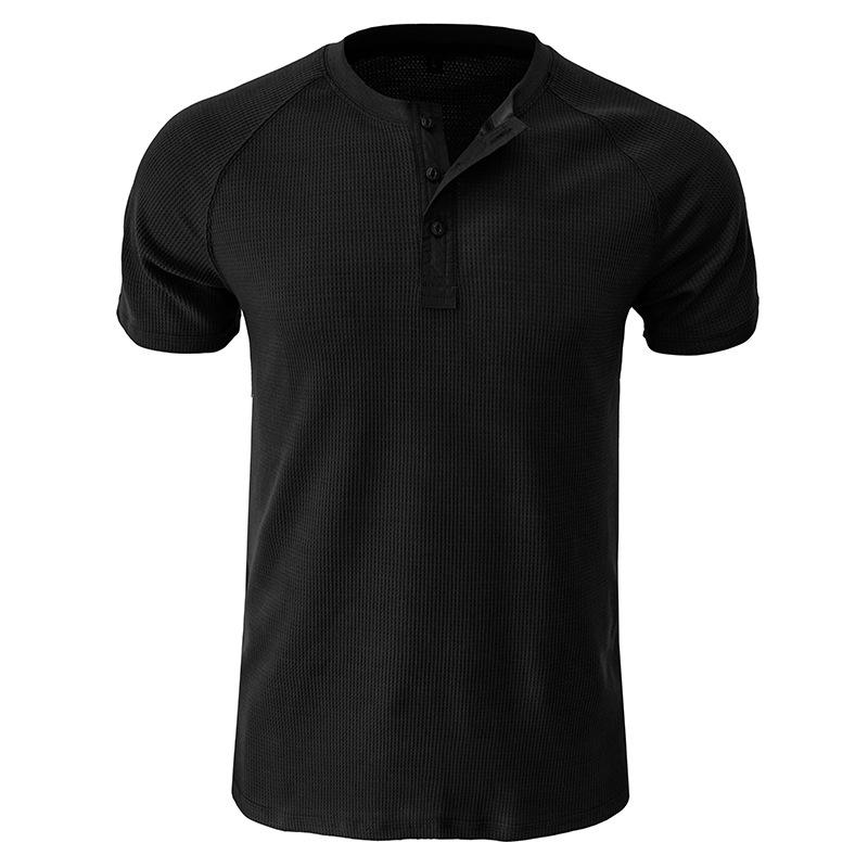 Herren Henleyshirt im Tough-Guy-Stil mit kurzen Ärmeln